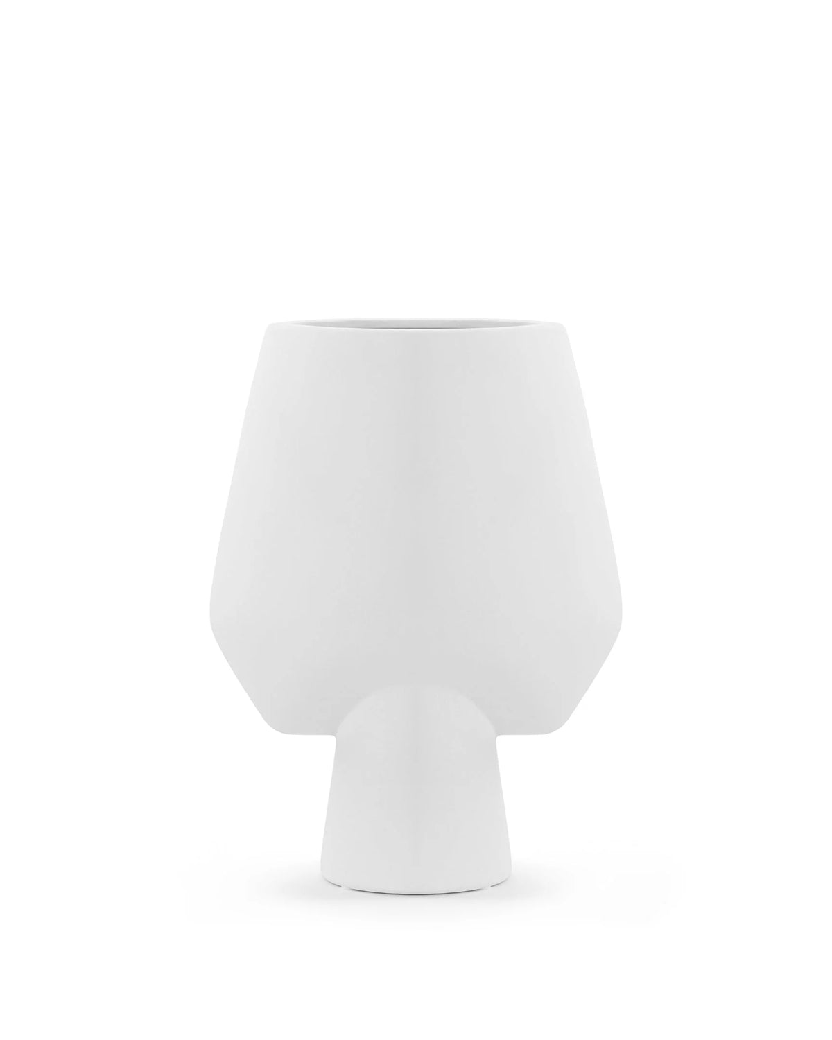 Jensa™ vase grande | white painted ceramic - decor jensa inspired by sphere square | madorne