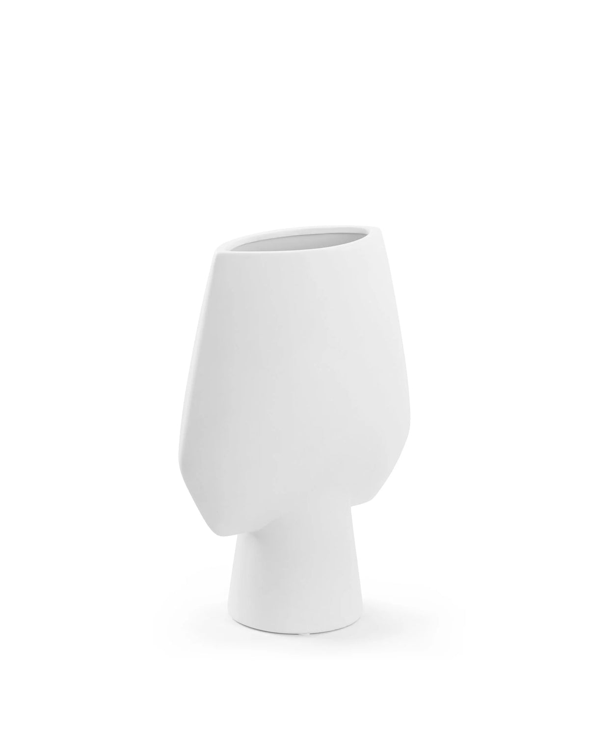 Jensa™ vase grande | white painted ceramic - decor jensa inspired by sphere square | madorne