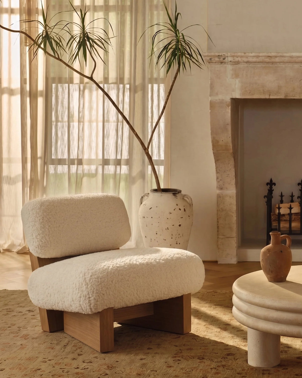 Jia cloud™ lounge chair | white sherpa - chairs cloud | madorne