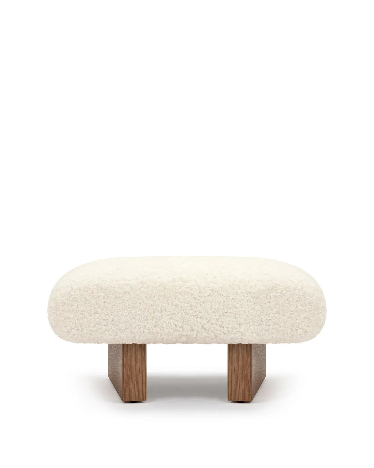 Jiya™ ottoman | vegan sheepskin - stools & ottomans jiya inspired by brasilia | madorne