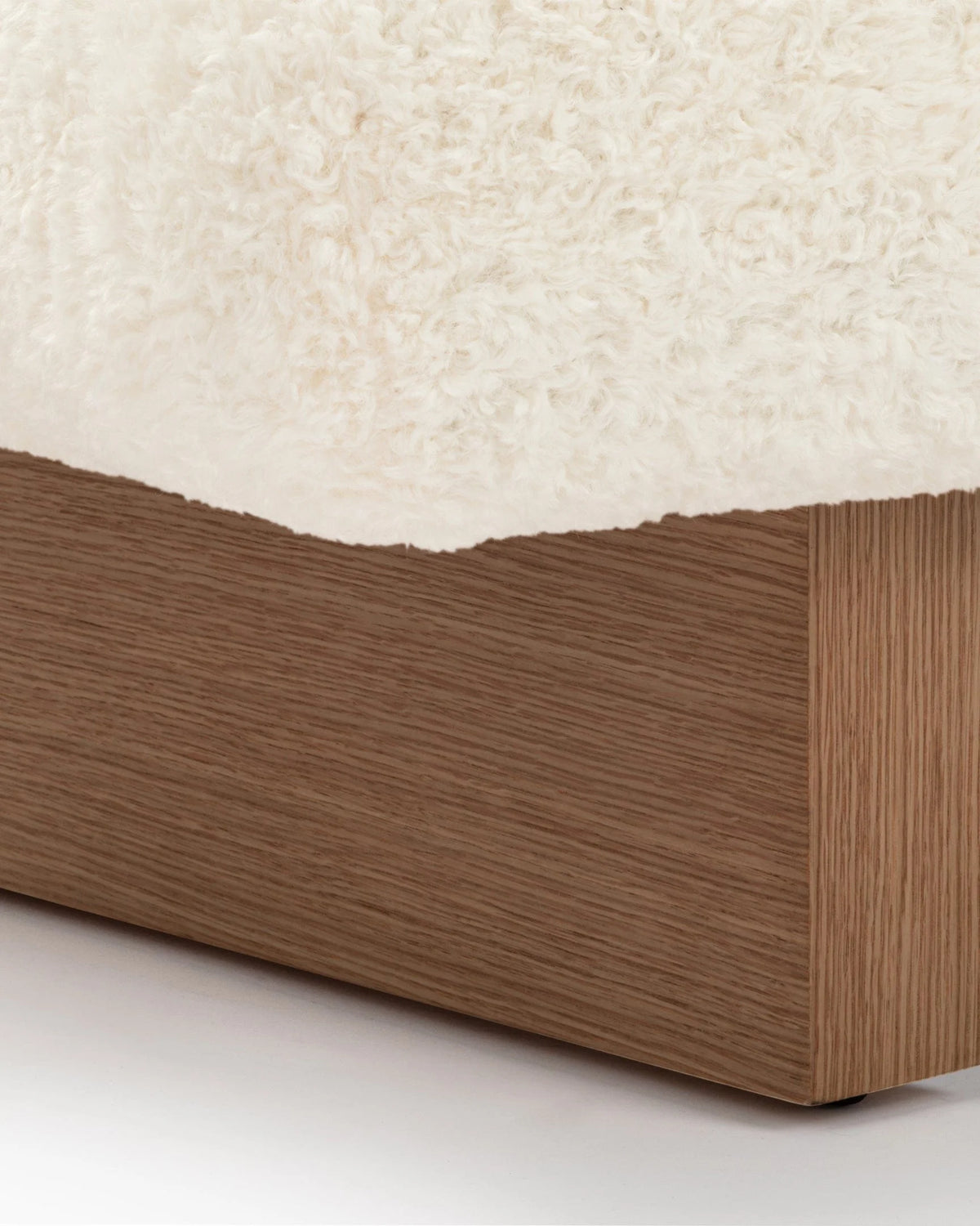 Jiya™ ottoman | vegan sheepskin - stools & ottomans jiya inspired by brasilia | madorne