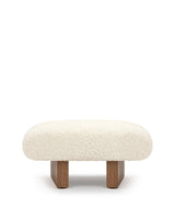 Jiya™ ottoman | vegan sheepskin - stools & ottomans jiya inspired by brasilia | madorne