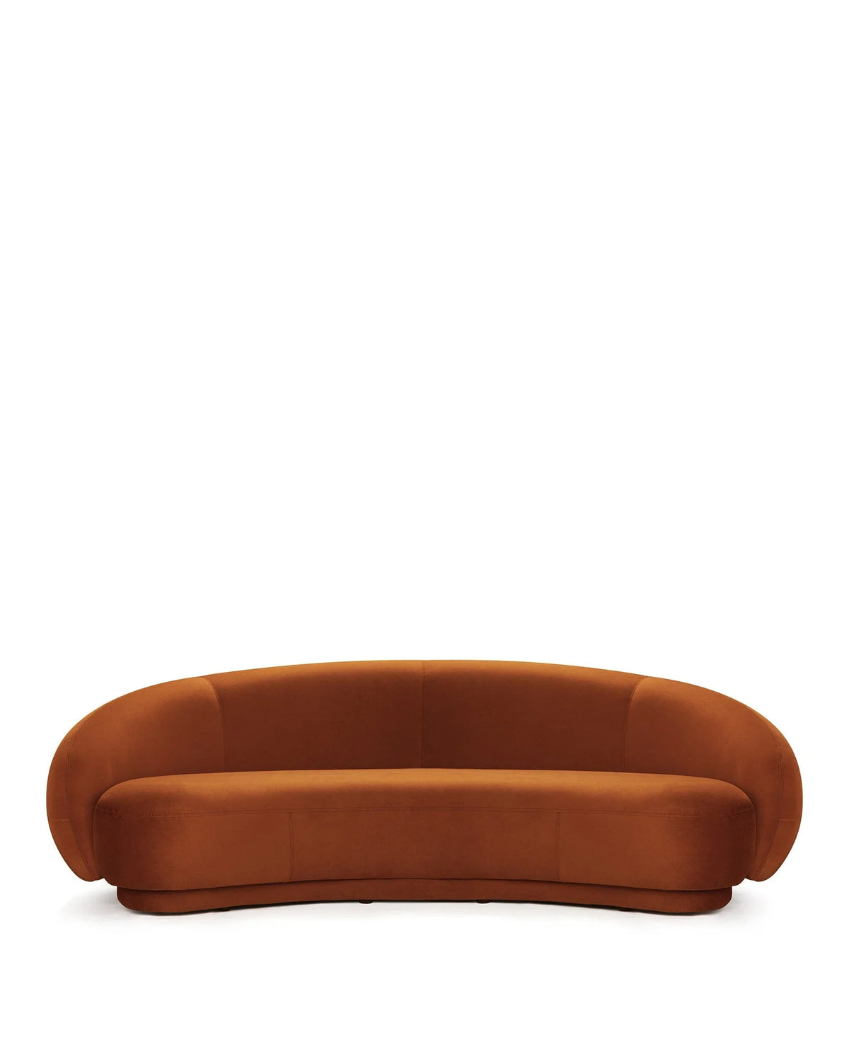 Jolie 18™ curved sofa | three seater - burnt orange velvet - 3 seaters julep-inspired by jonas wagell | madorne