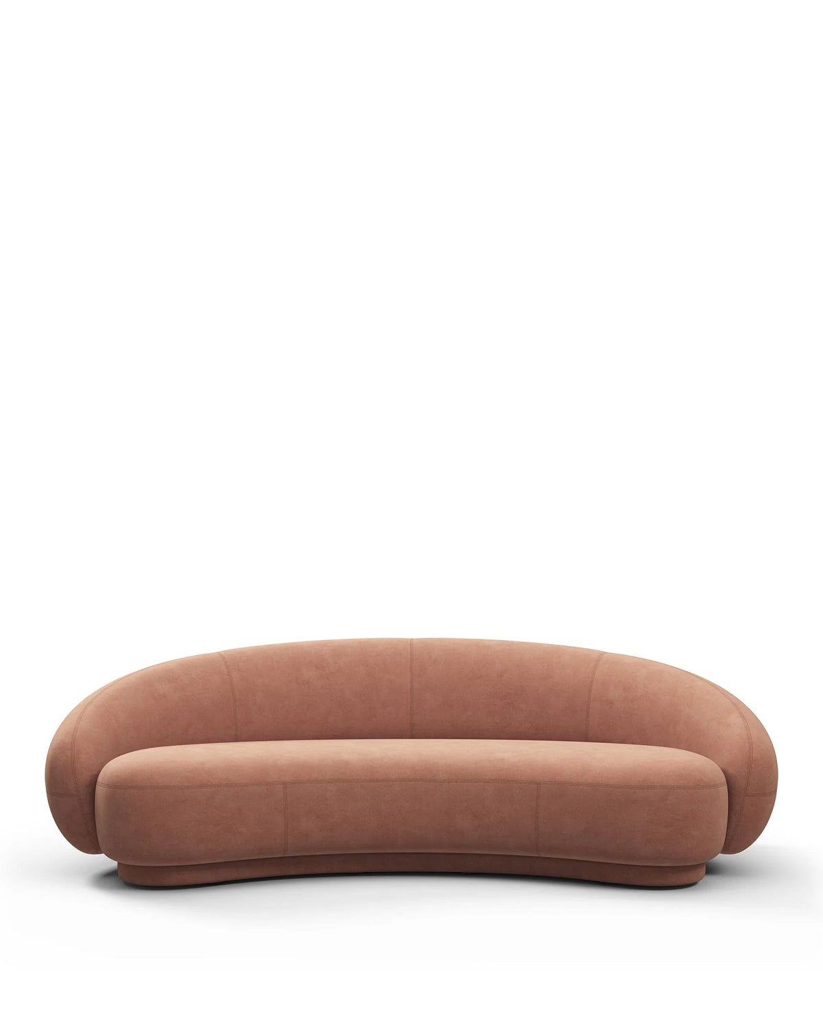 Jolie 18™ curved sofa | three seater - mocha mousse vegan suede - 3 seaters julep-inspired by jonas wagell | madorne