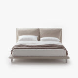 Jon 12 Low-Profile Leather Bed Frame – front view