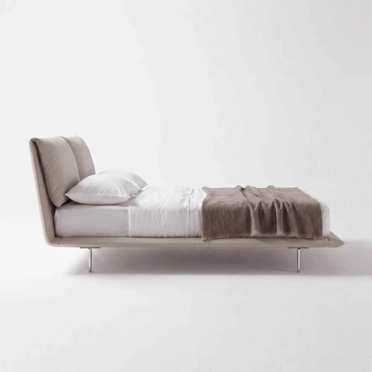 Jon 12 Low-Profile Leather Bed Frame – detail view 6