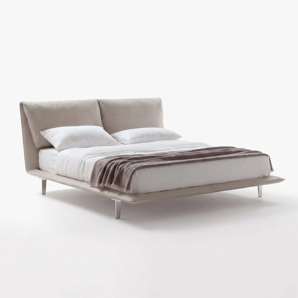 Jon 12 Low-Profile Leather Bed Frame – detail view 4