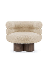 Lanna™ Lounge Chair | Sherpa and Walnut