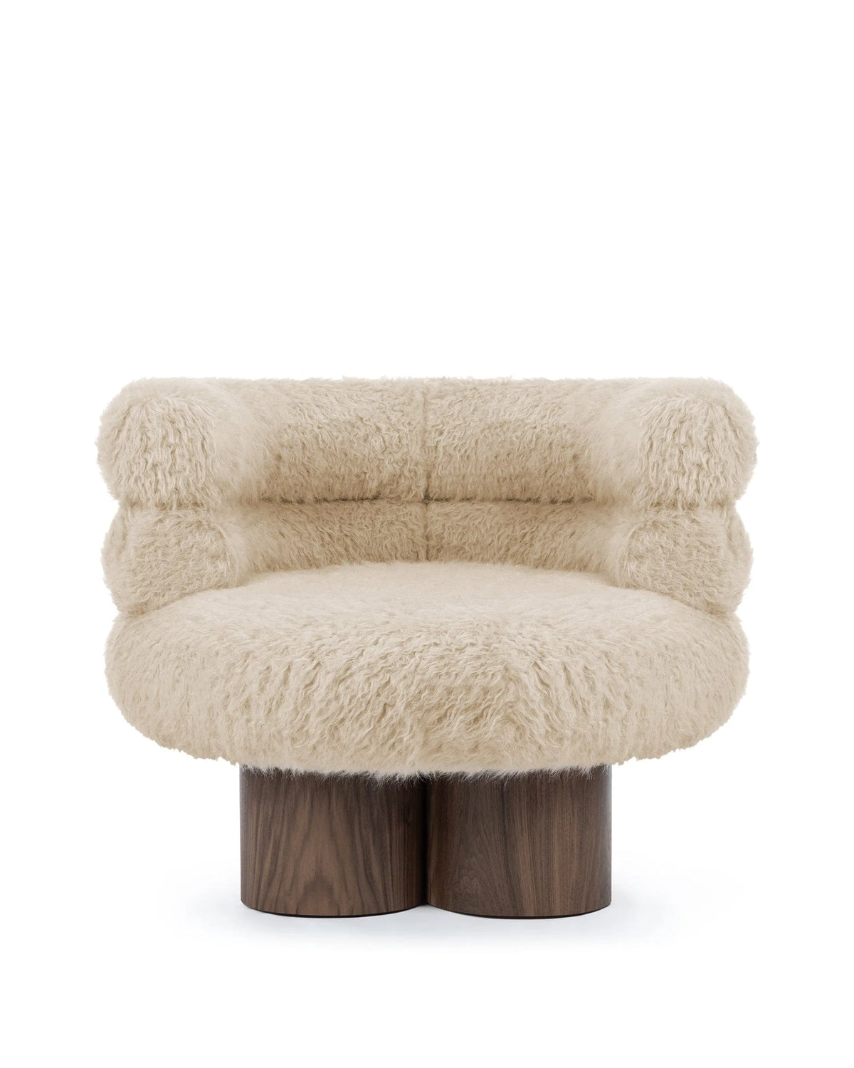 Lanna™ Lounge Chair | Sherpa and Walnut