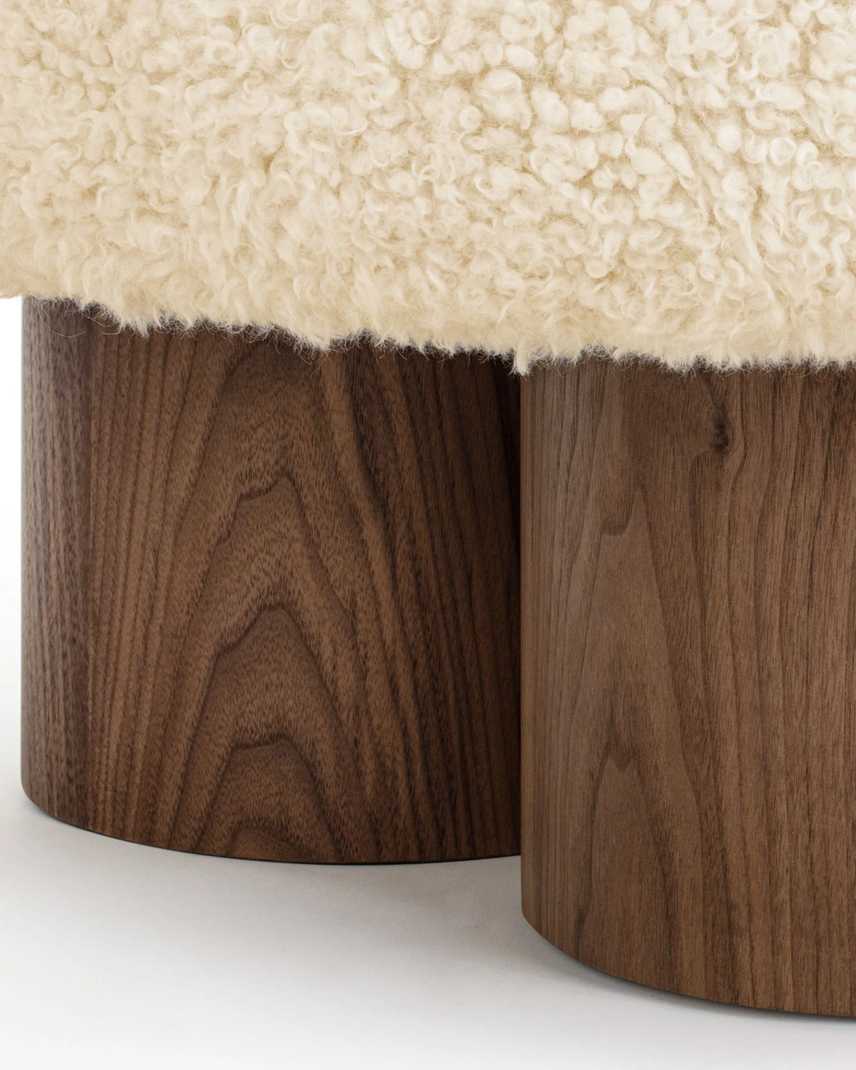 Lanna™ Lounge Chair | Sherpa and Walnut