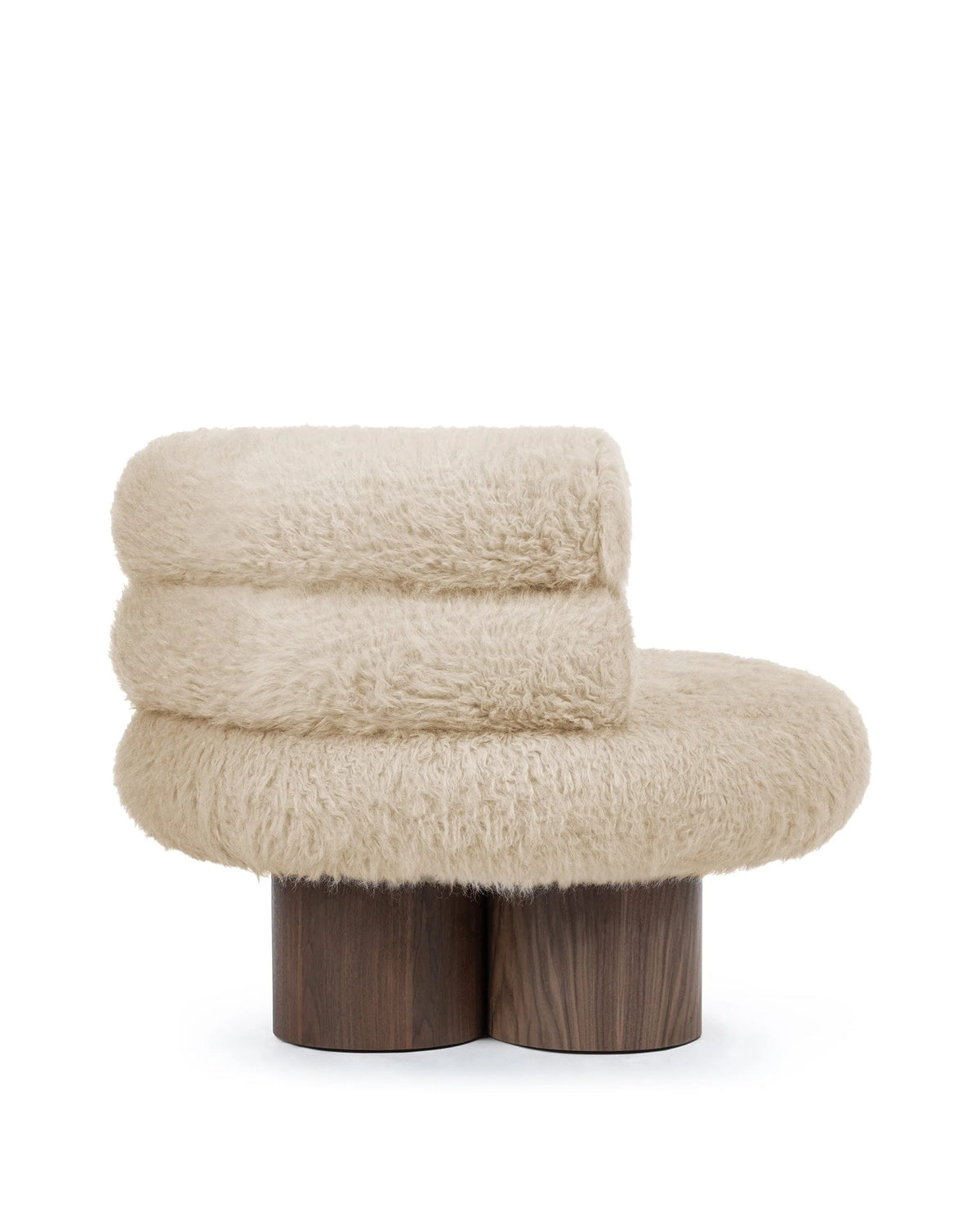 Lanna™ Lounge Chair | Sherpa and Walnut
