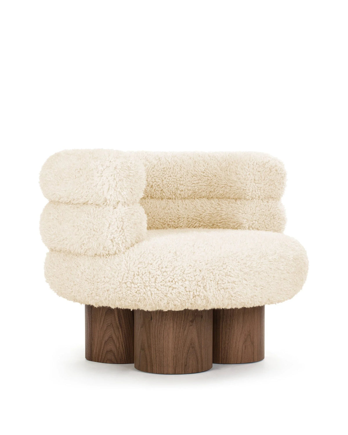 Lanna™ Lounge Chair | Sherpa and Walnut