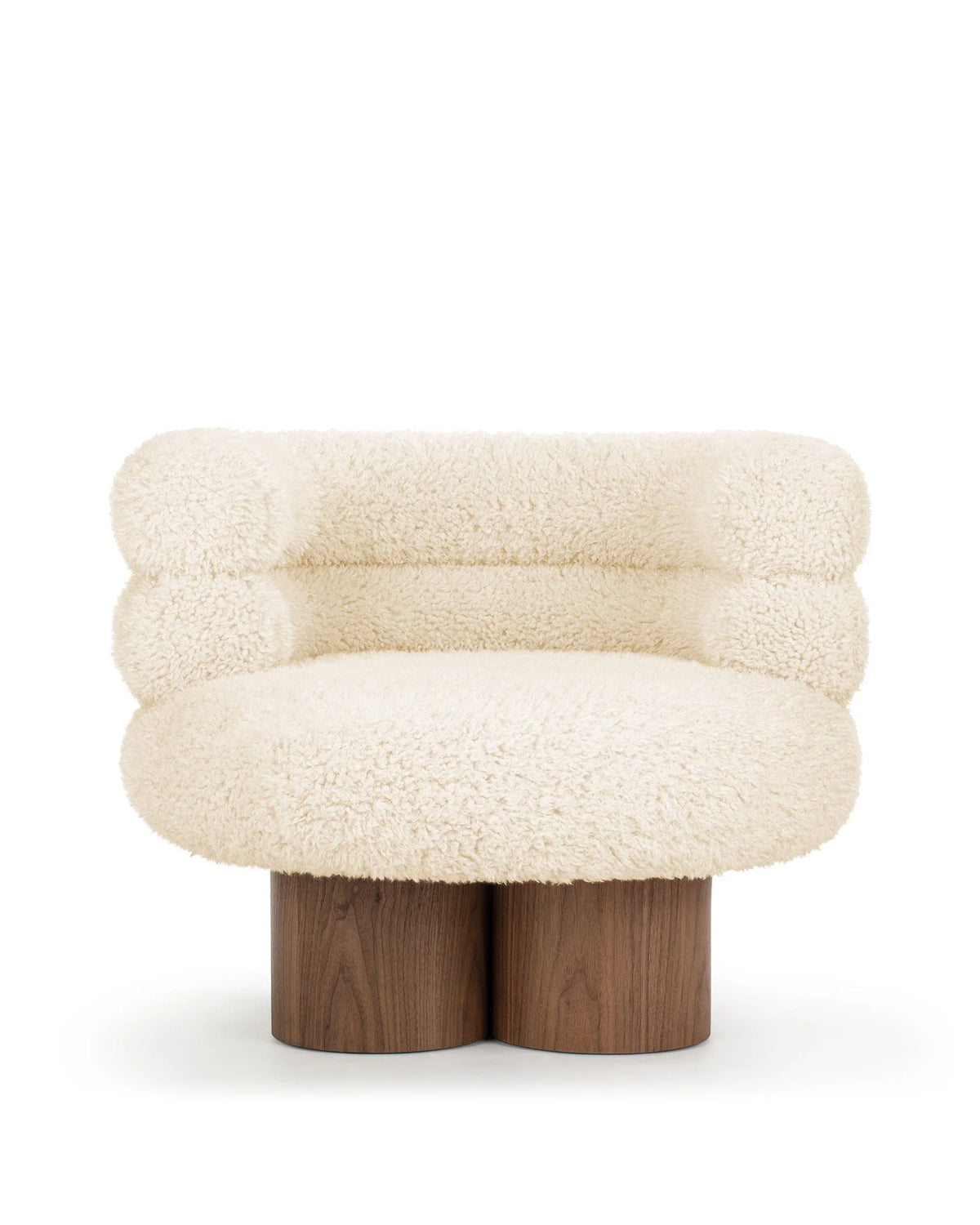 Lanna™ Lounge Chair | Sherpa and Walnut