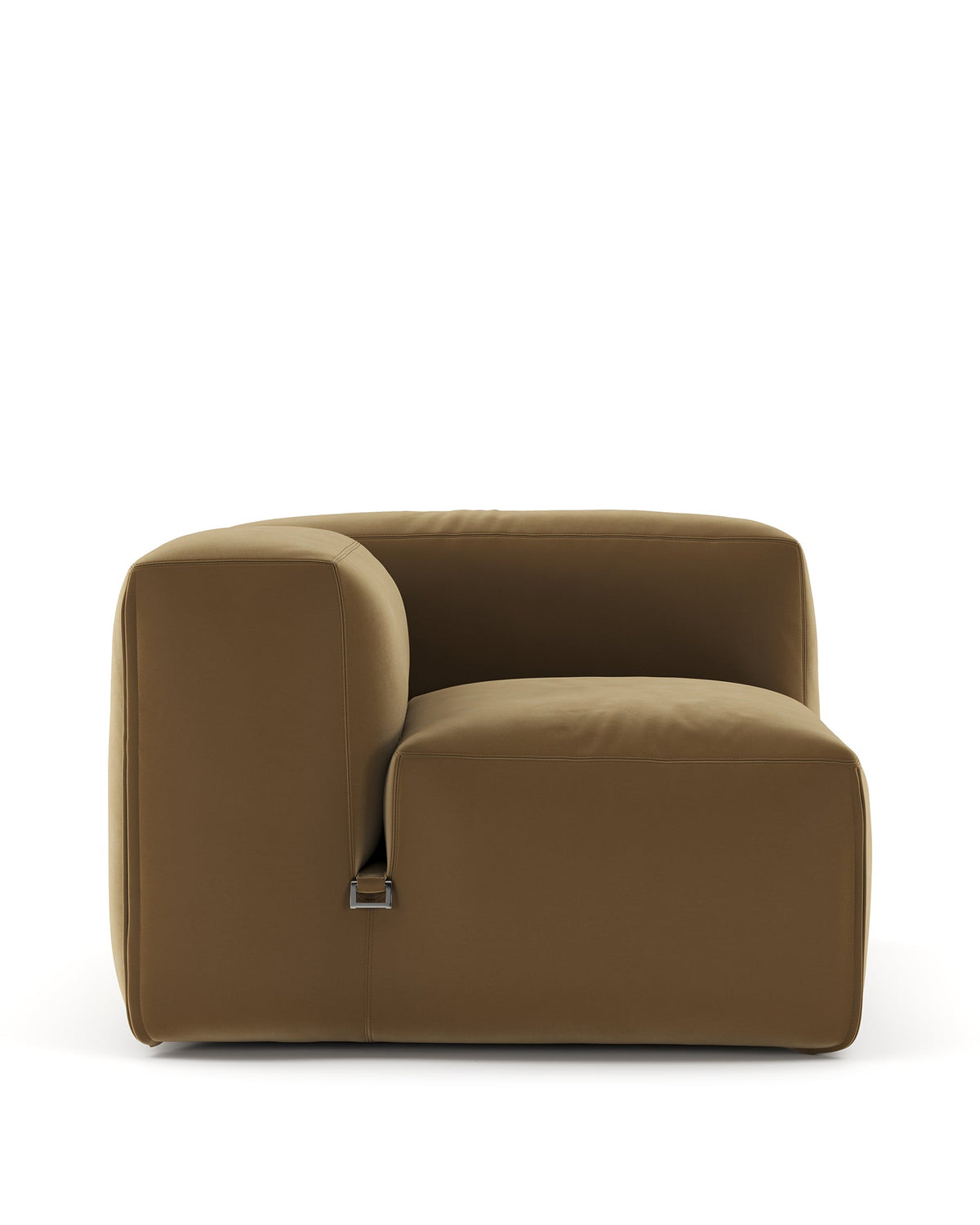 Le mur 72™ left-arm module | old gold velvet - left arm - modules 72 | modular sofa element | madorne