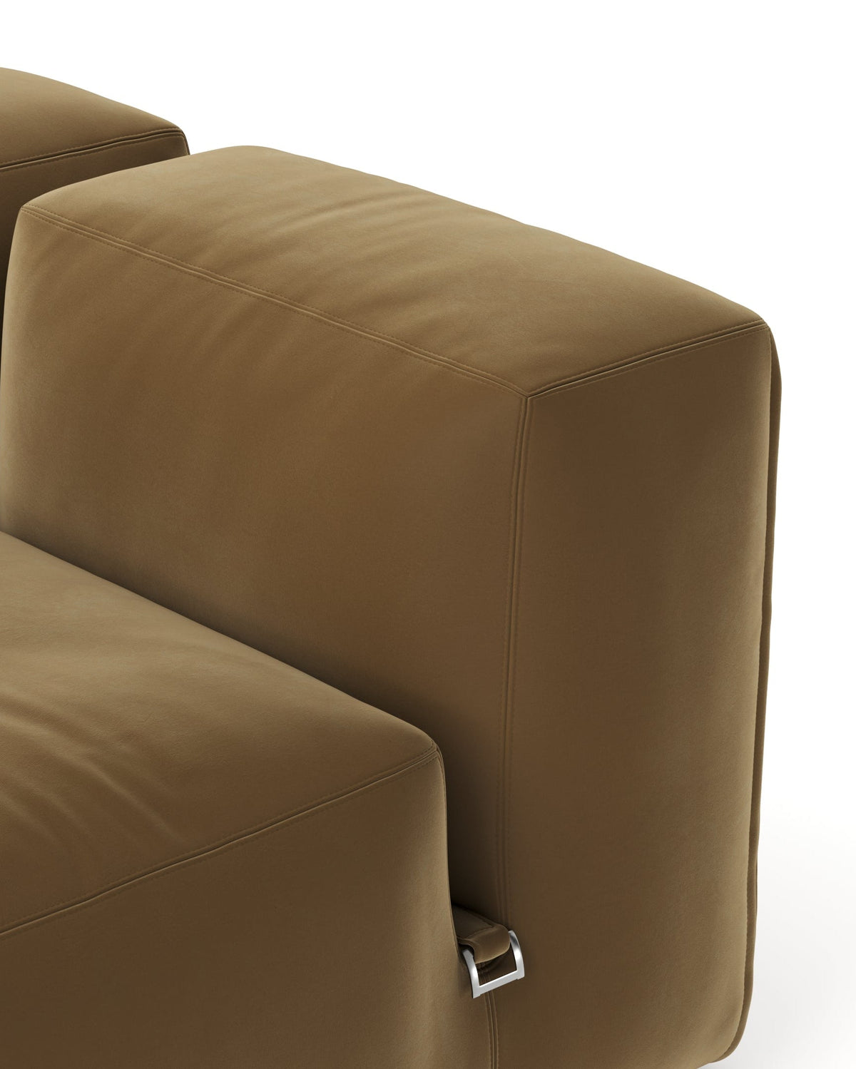 Le mur 72™ open end sofa left | luxe velvet - old gold / sectionals 72 | sectional | madorne