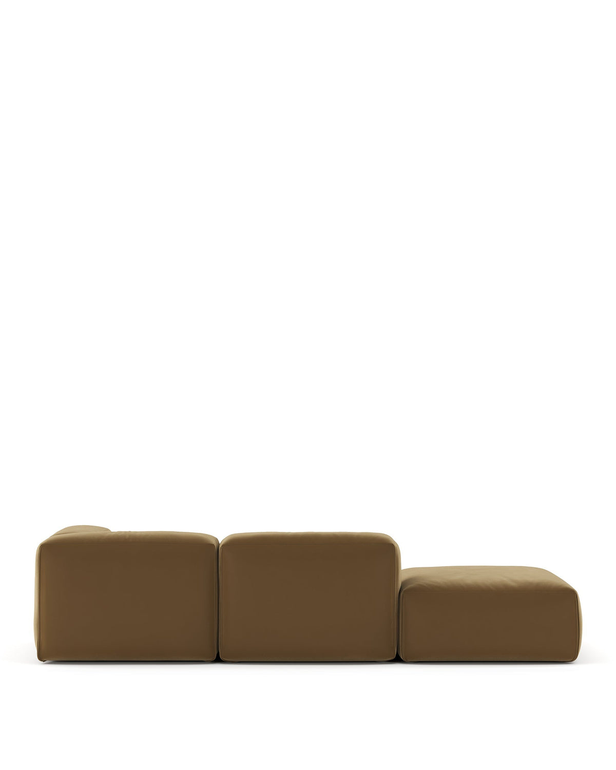 Le mur 72™ open end sofa left | luxe velvet - old gold / sectionals 72 | sectional | madorne