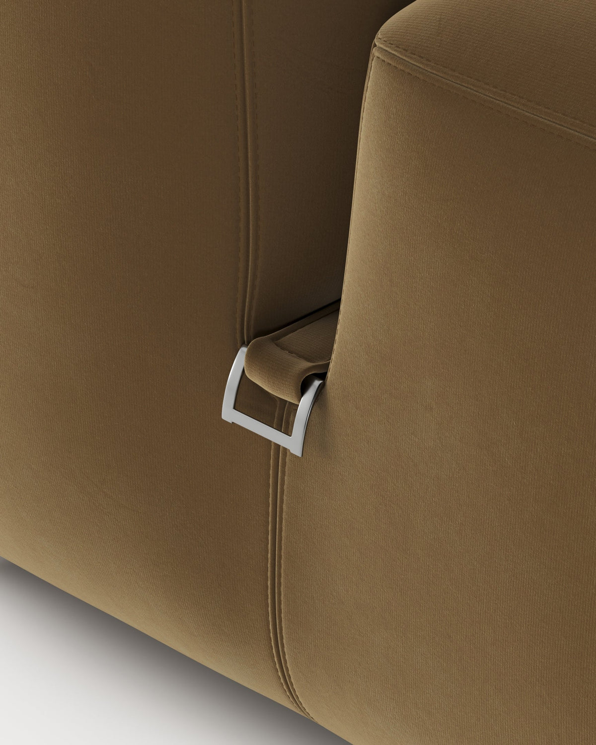 Le mur 72™ open end sofa right | luxe velvet - old gold / sectionals 72 | sectional | madorne