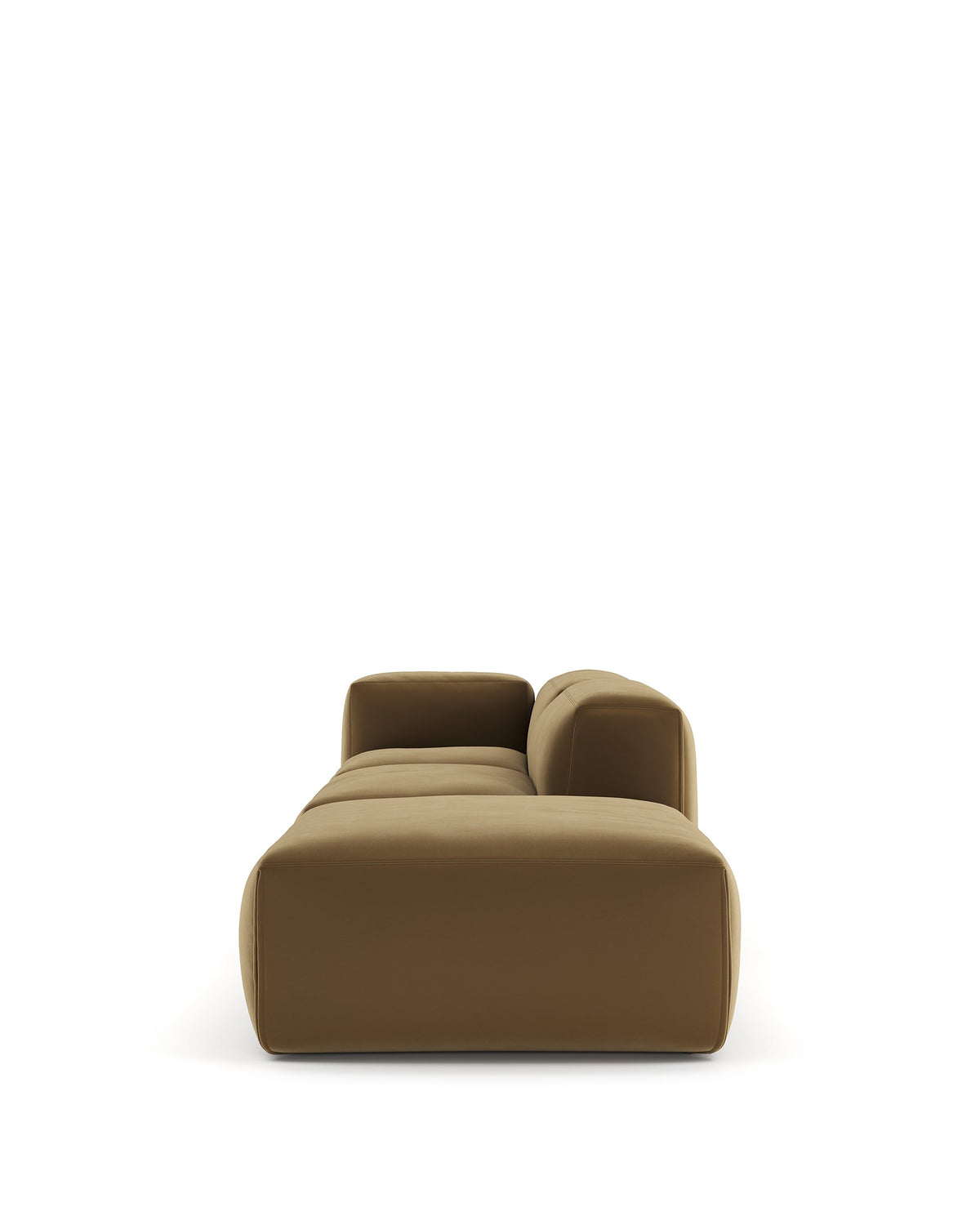 Le mur 72™ open end sofa right | luxe velvet - old gold / sectionals 72 | sectional | madorne