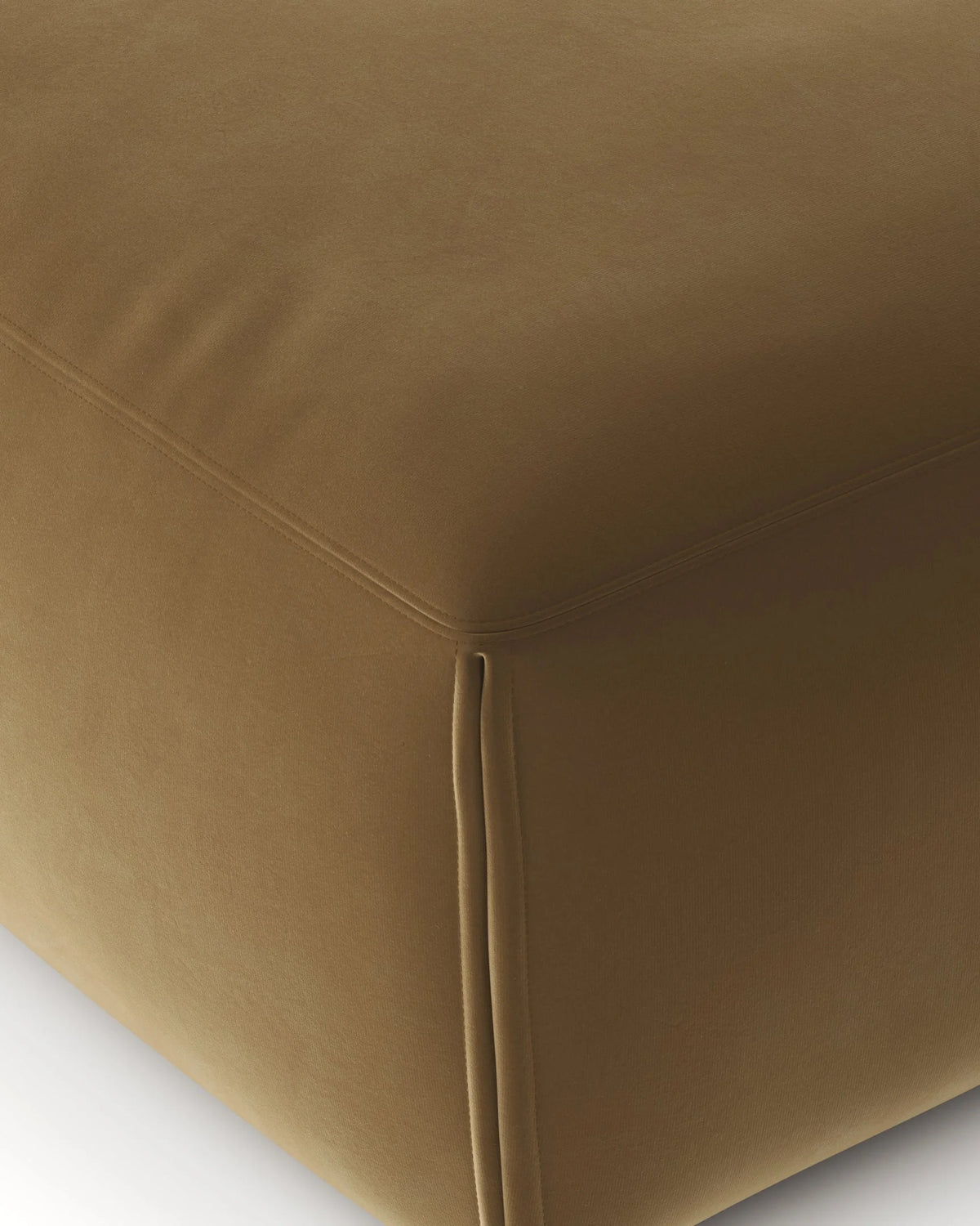 Le mur 72™ ottoman | old gold velvet - stools & ottomans 72 | modern | contemporary design | mad...