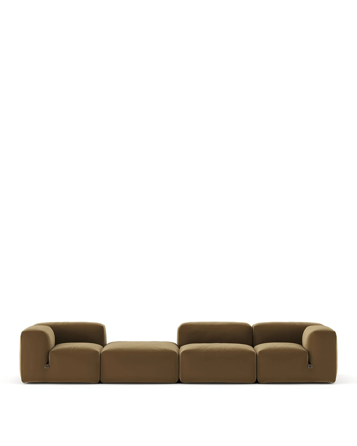 Le mur 72™ sectional sofa four seater left | old gold velvet - 4+ seaters 72 | designer section...