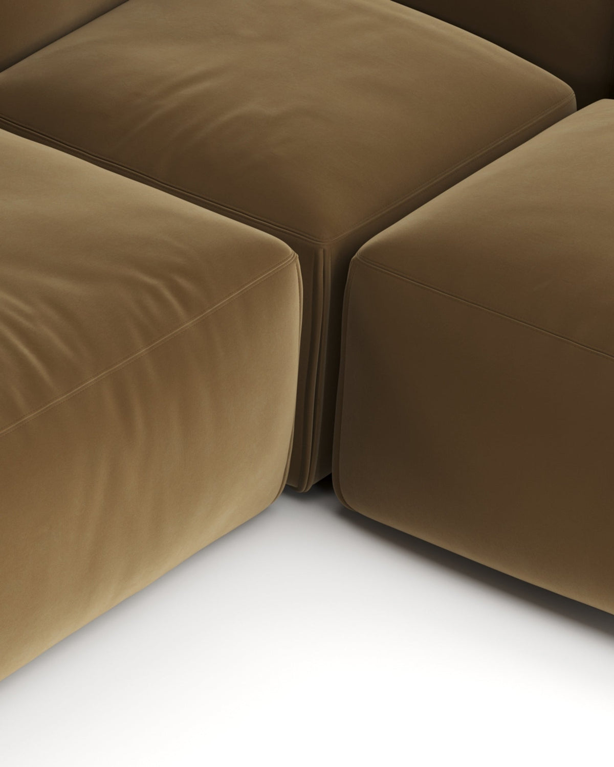 Le mur 72™ sectional sofa left corner | old gold velvet - sectionals 72 | madorne
