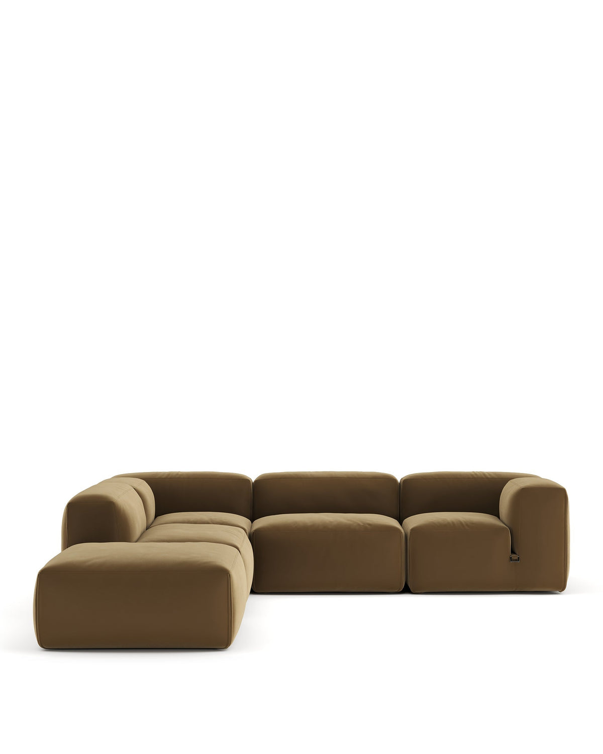 Le mur 72™ sectional sofa left corner | old gold velvet - sectionals 72 | madorne