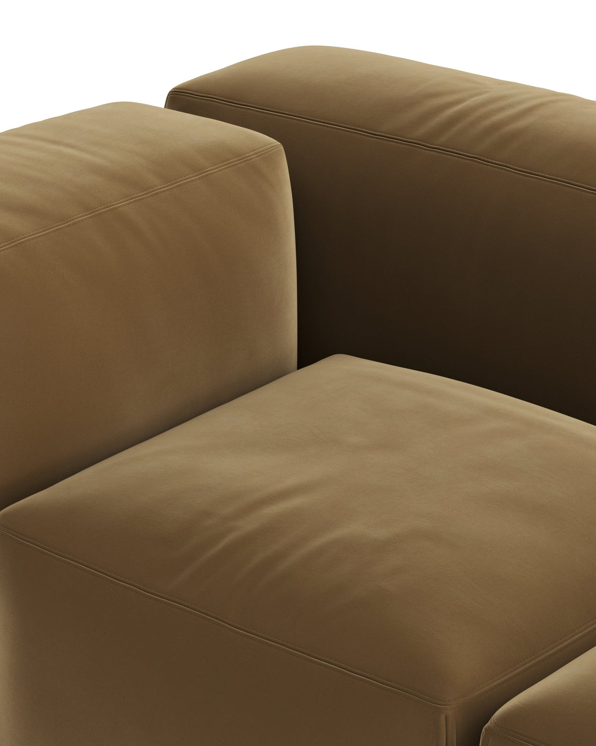 Le mur 72™ sectional sofa right corner | old gold velvet - sectionals 72 | madorne