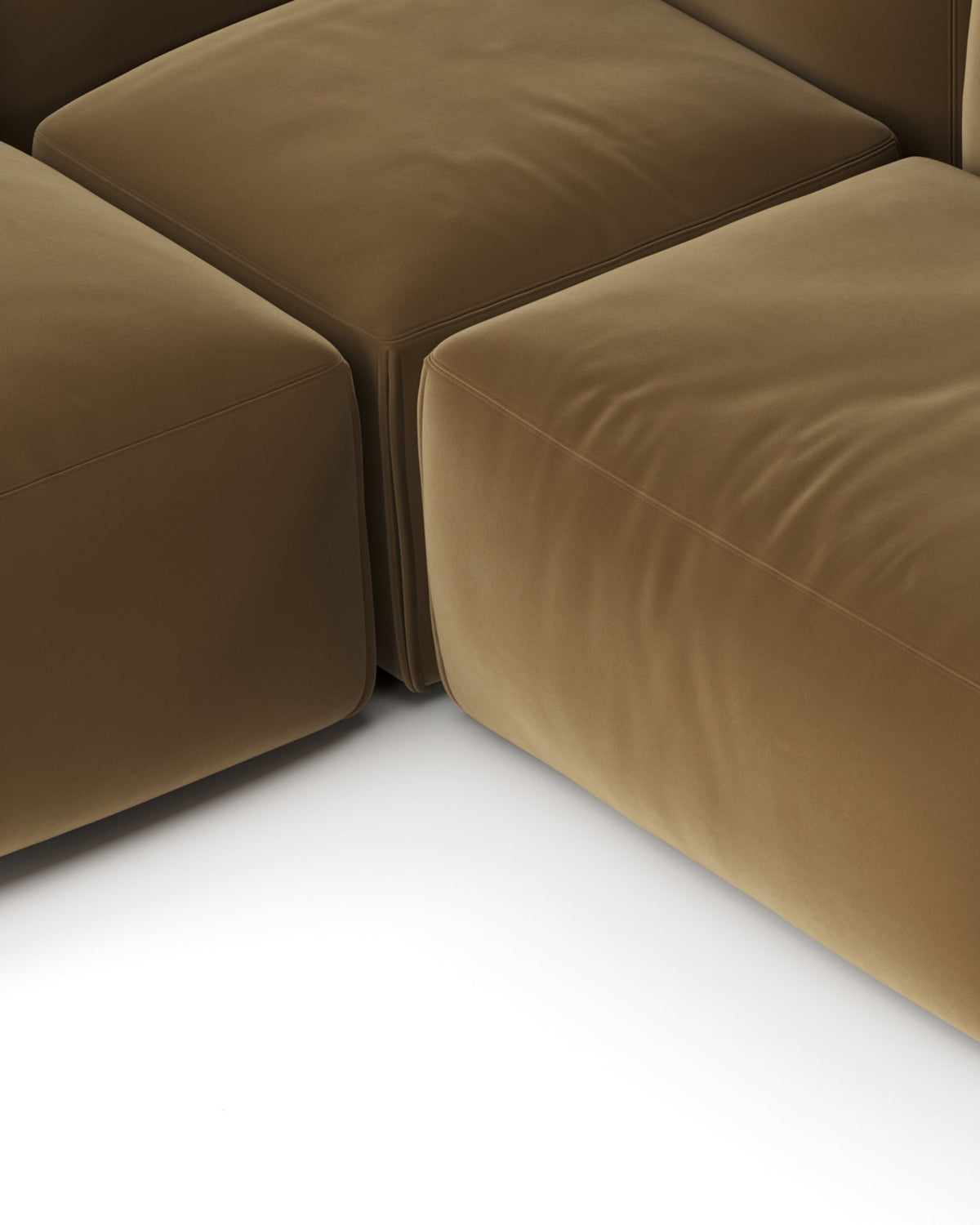 Le mur 72™ sectional sofa right corner | old gold velvet - sectionals 72 | madorne