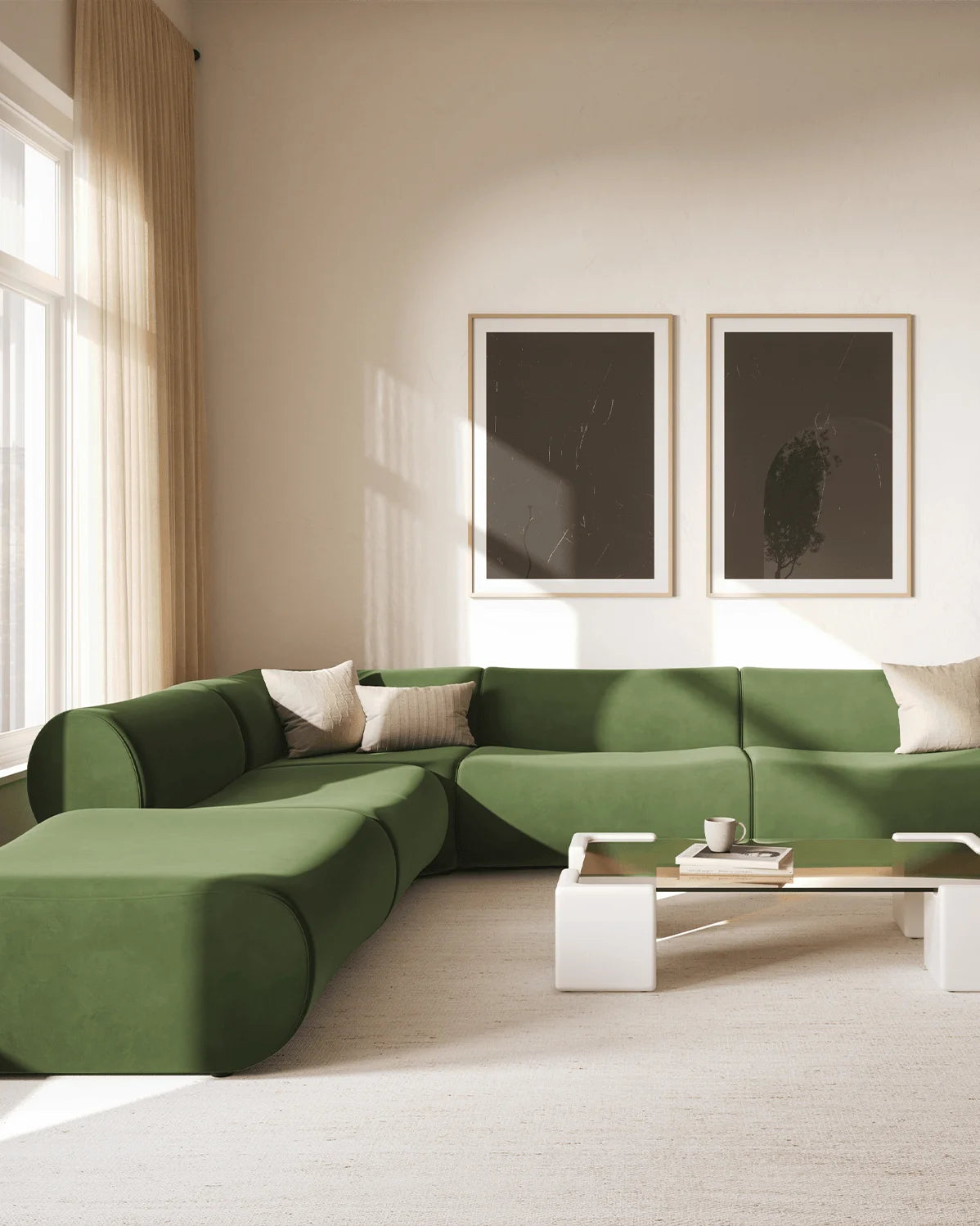 Lea™ module corner | plush velvet - modules lea inspired by eave modular sofa | madorne