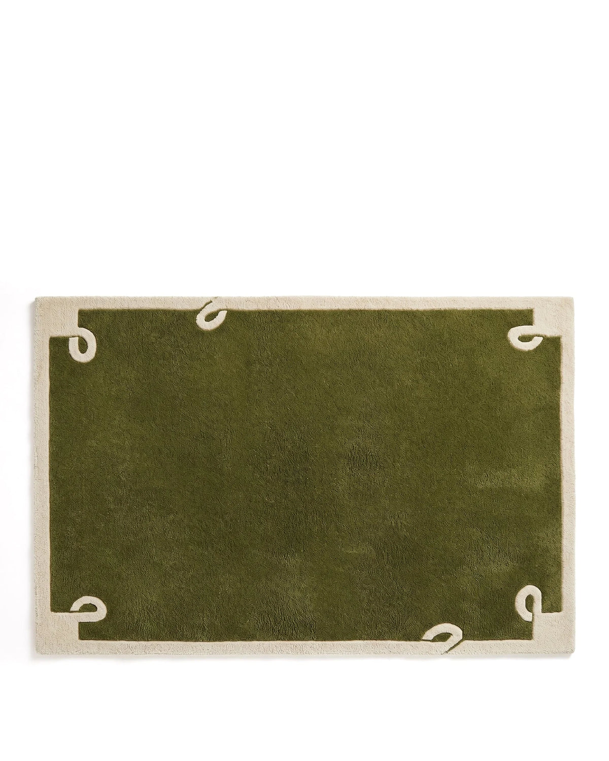 Loopa™ Wool Rug | Olive and Cream
