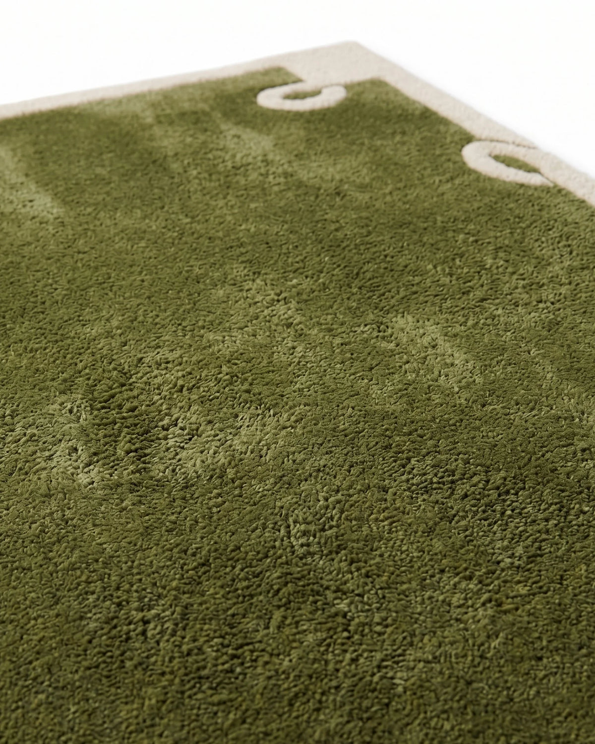 Loopa™ Wool Rug | Olive and Cream