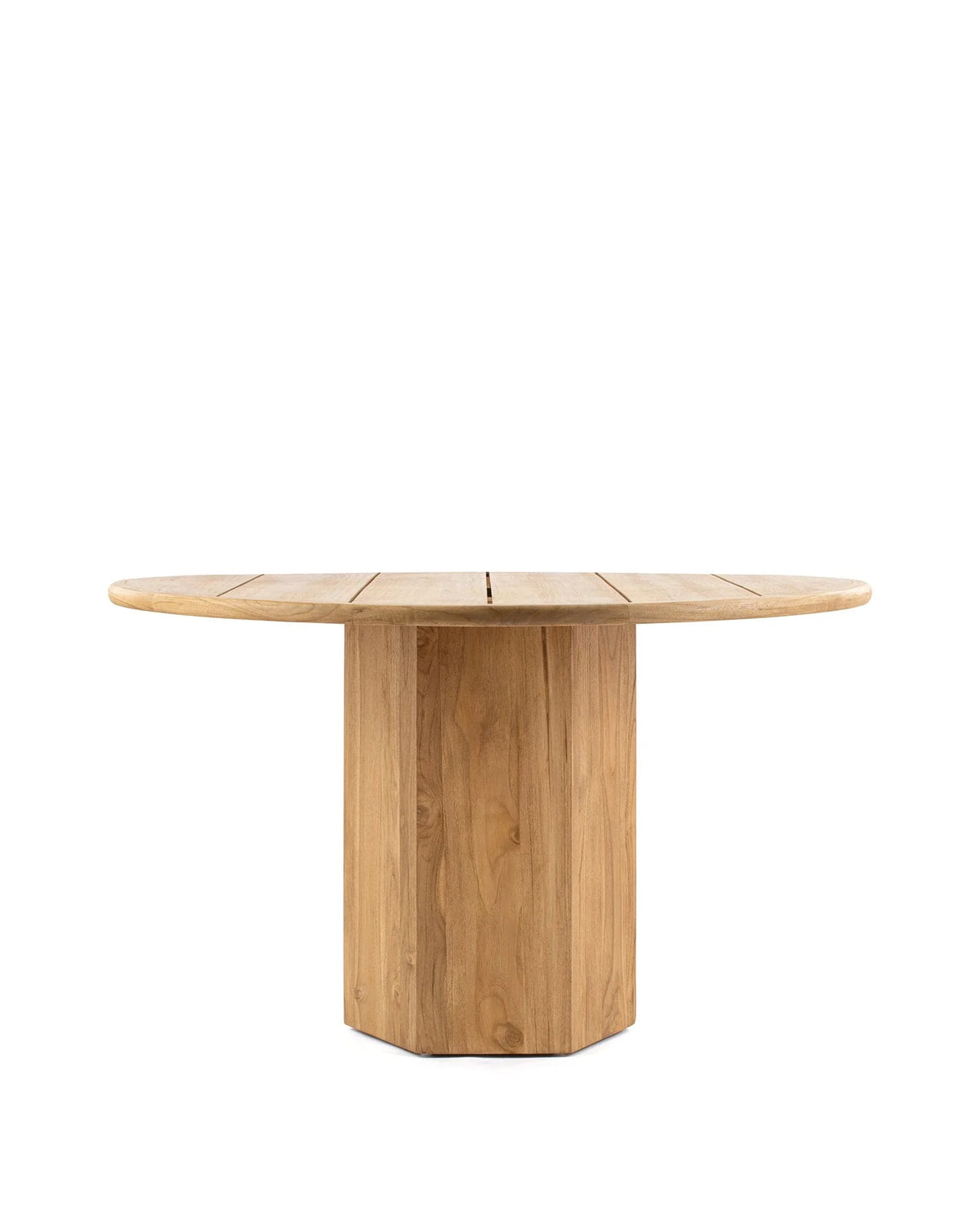 Lota™ outdoor dining table 47in | natural teak - tables lota | madorne