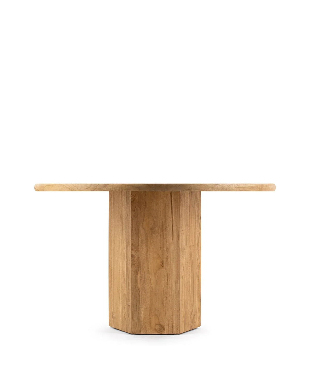 Lota™ outdoor dining table 47in | natural teak - tables lota | madorne