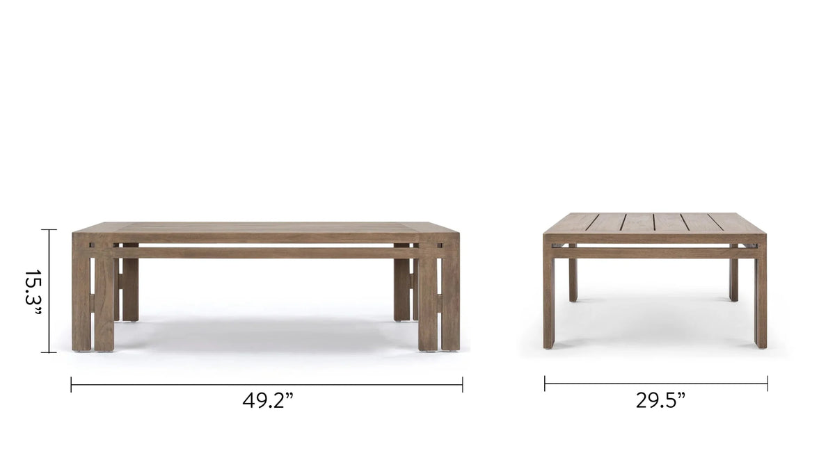 Luso™ outdoor coffee table | solid teak - tables luso | madorne