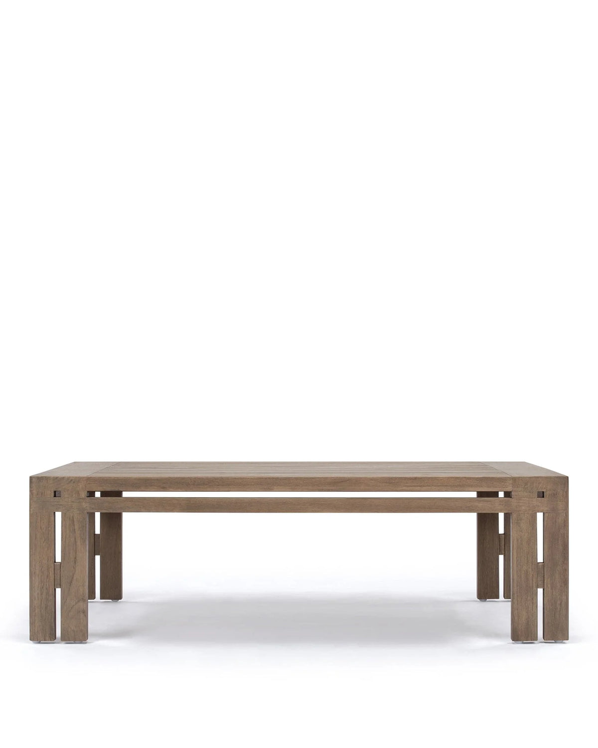 Luso™ outdoor coffee table | solid teak - weathered - tables luso | madorne
