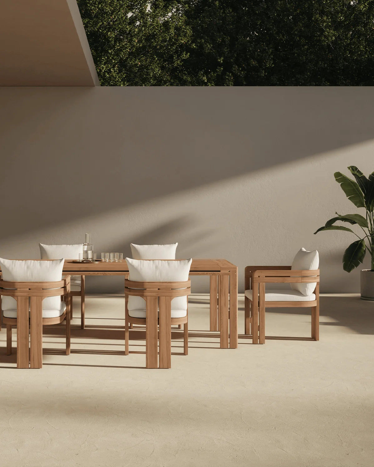 Luso™ outdoor dining chair | teak and cushion - chairs luso | madorne