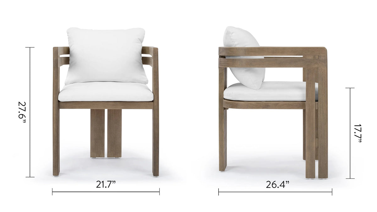 Luso™ outdoor dining chair | teak and cushion - chairs luso | madorne