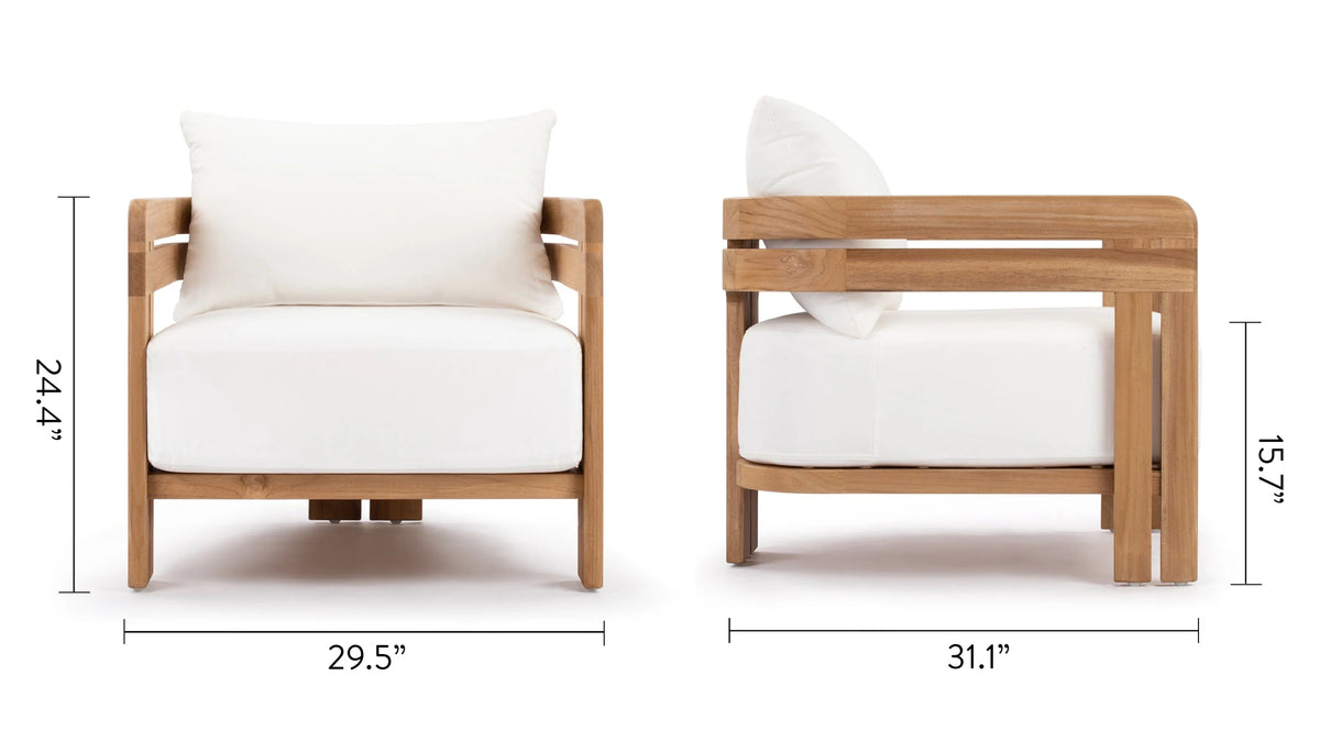 Luso™ outdoor lounge chair | teak platform - chairs luso | designer | madorne