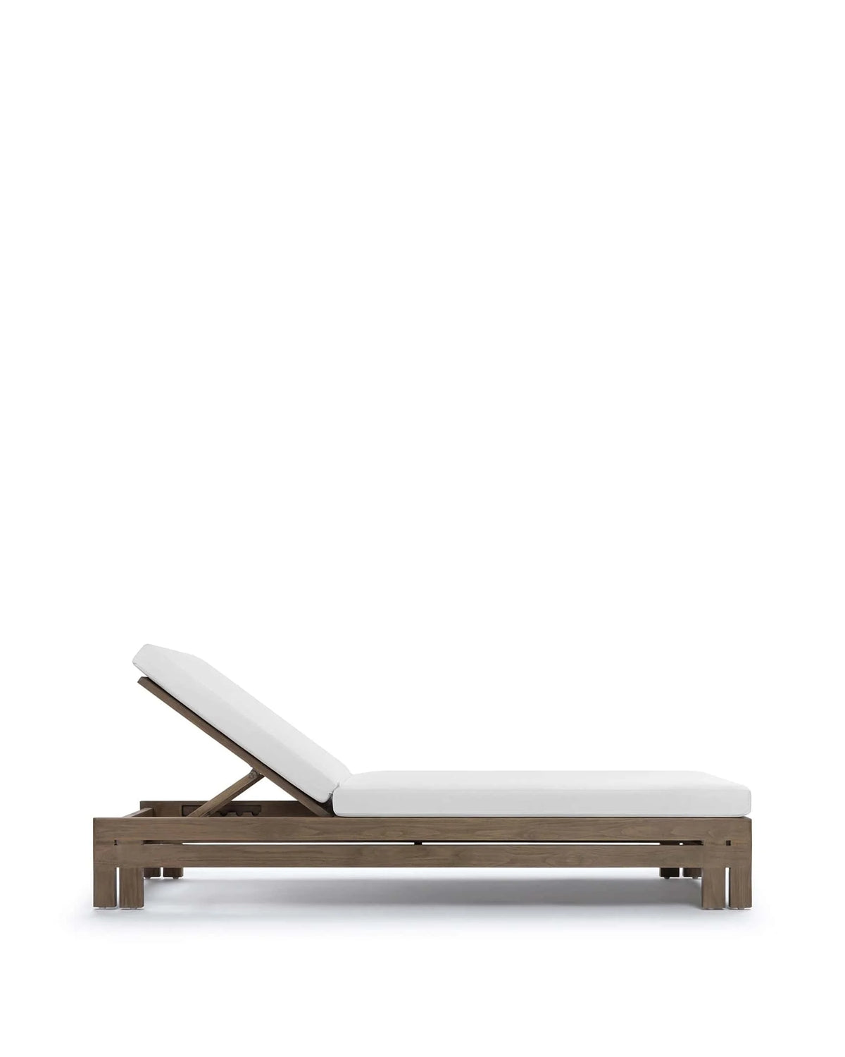Luso™ outdoor lounger | teak and quick-dry cushion - lounge chairs luso | madorne