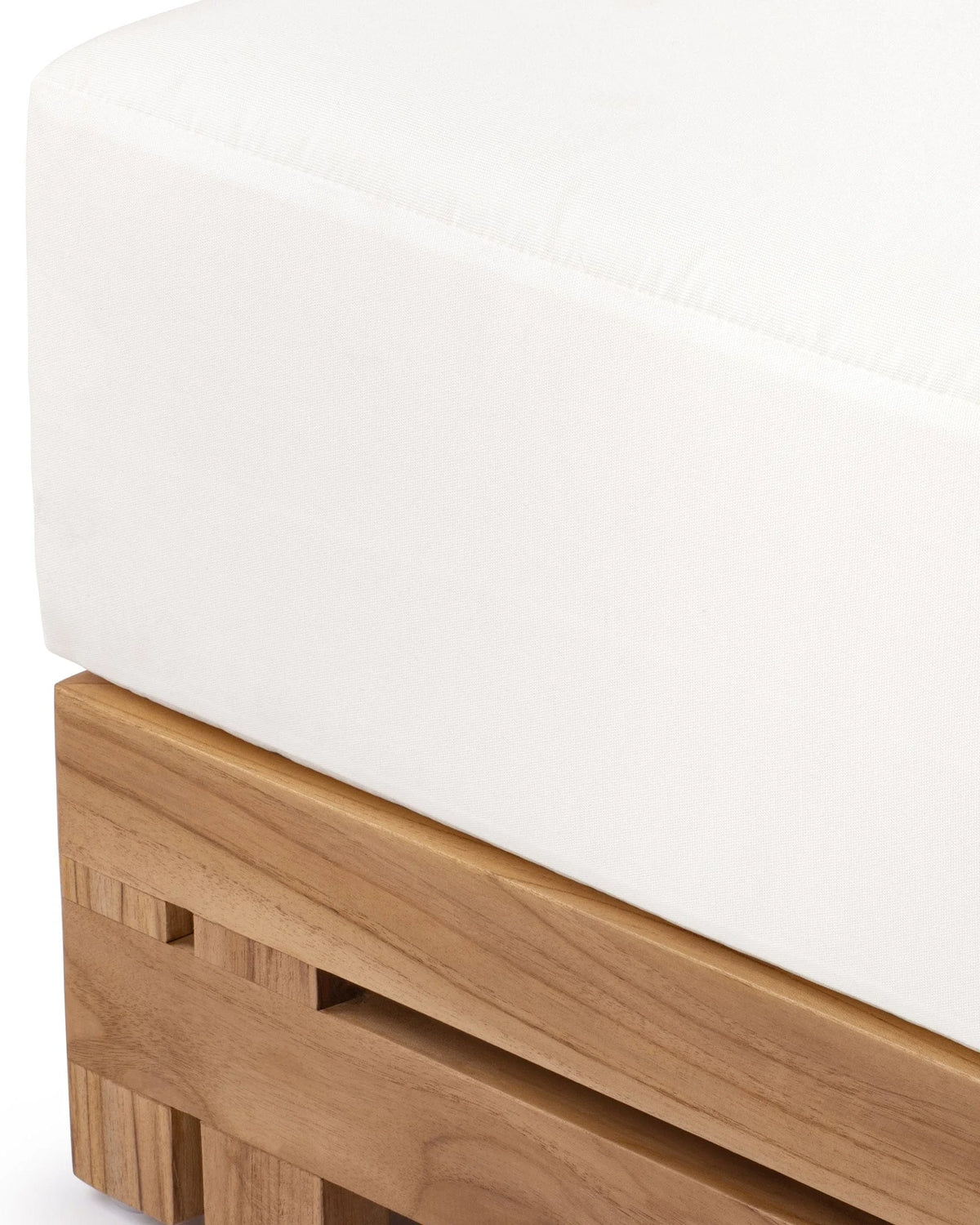 Luso™ outdoor ottoman | teak and cushion - stools & ottomans luso | designer | madorne