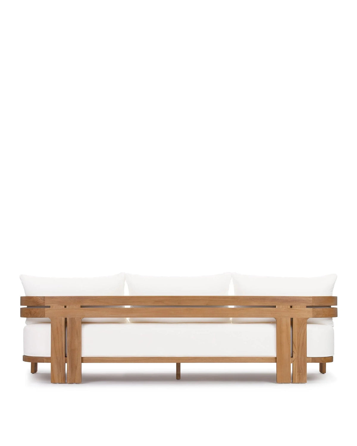 Luso™ outdoor three-seater sofa | teak platform - sofas luso | madorne