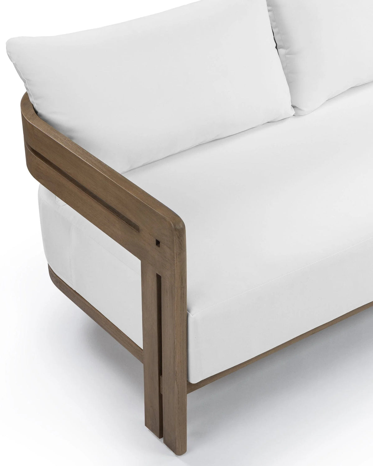 Luso™ outdoor three-seater sofa | teak platform - sofas luso | madorne