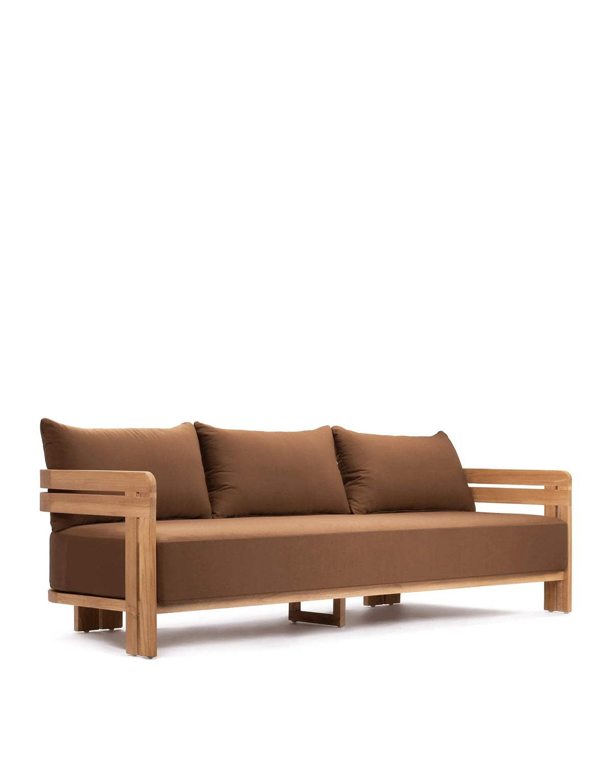 Luso™ outdoor three-seater sofa | teak platform - sofas luso | madorne