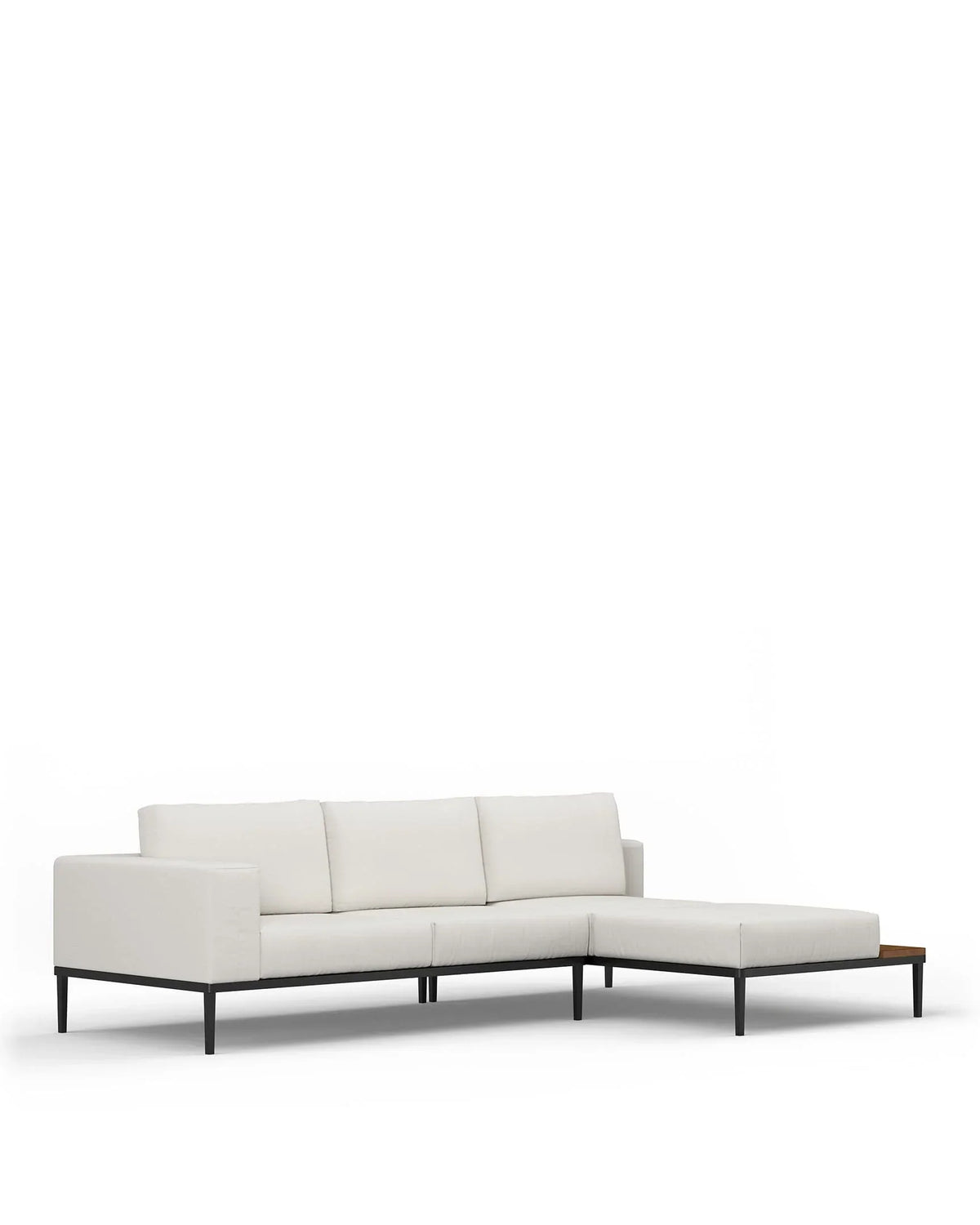 Marca™ outdoor sectional small right chaise | shell performance weave - sectionals marca | designer sectio...