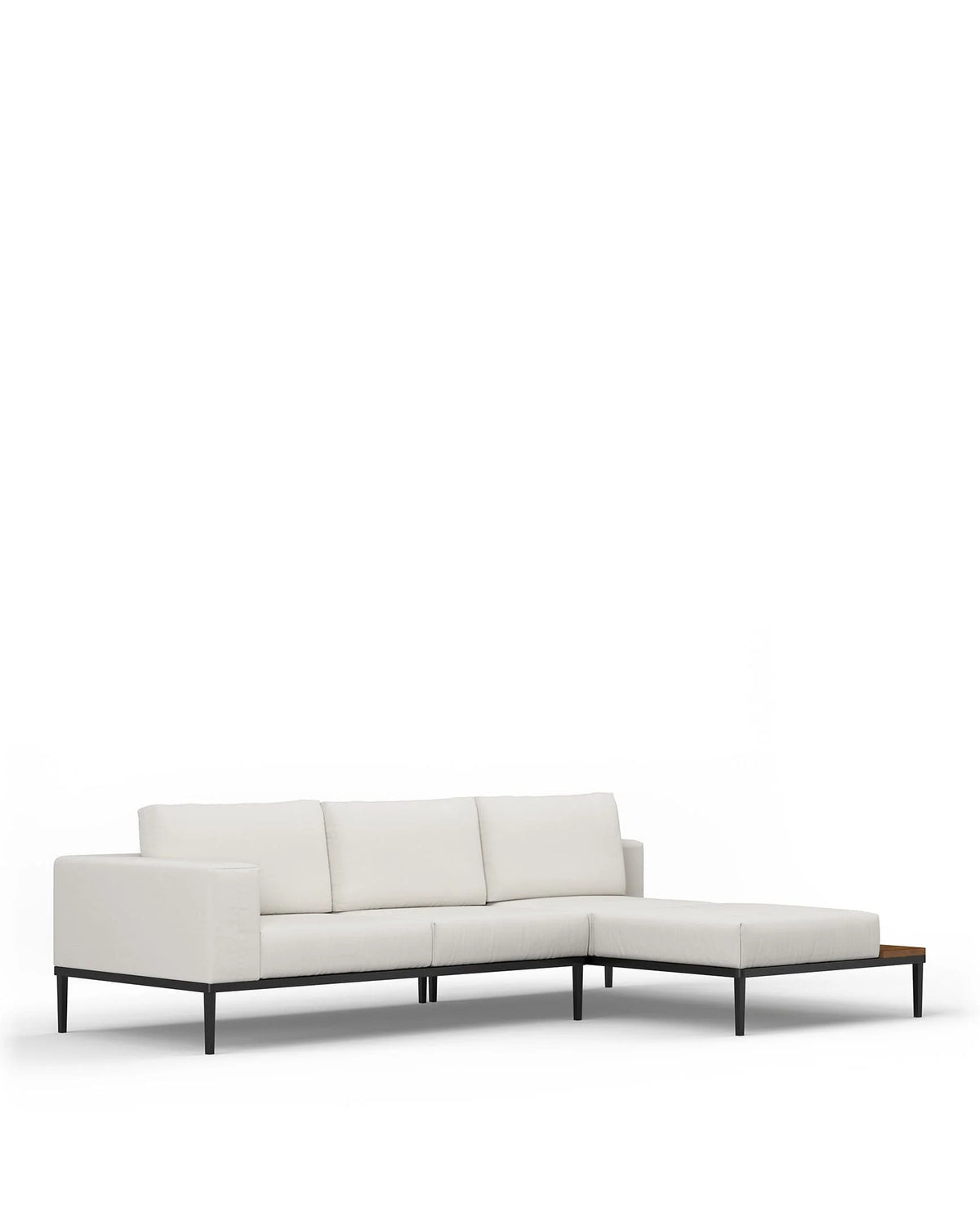 Marca™ outdoor sectional small right chaise | shell performance weave - sectionals marca | designer sectio...