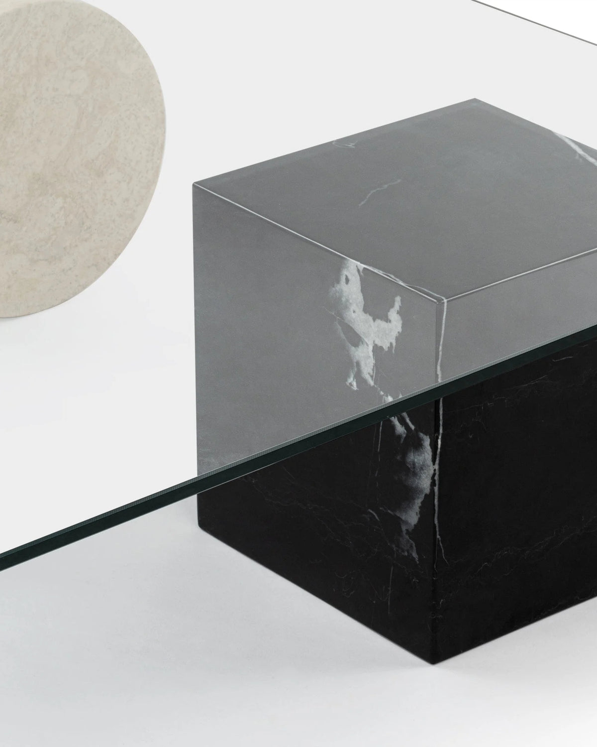 Meta 79™ coffee table | glass and stone - tables 79 | madorne