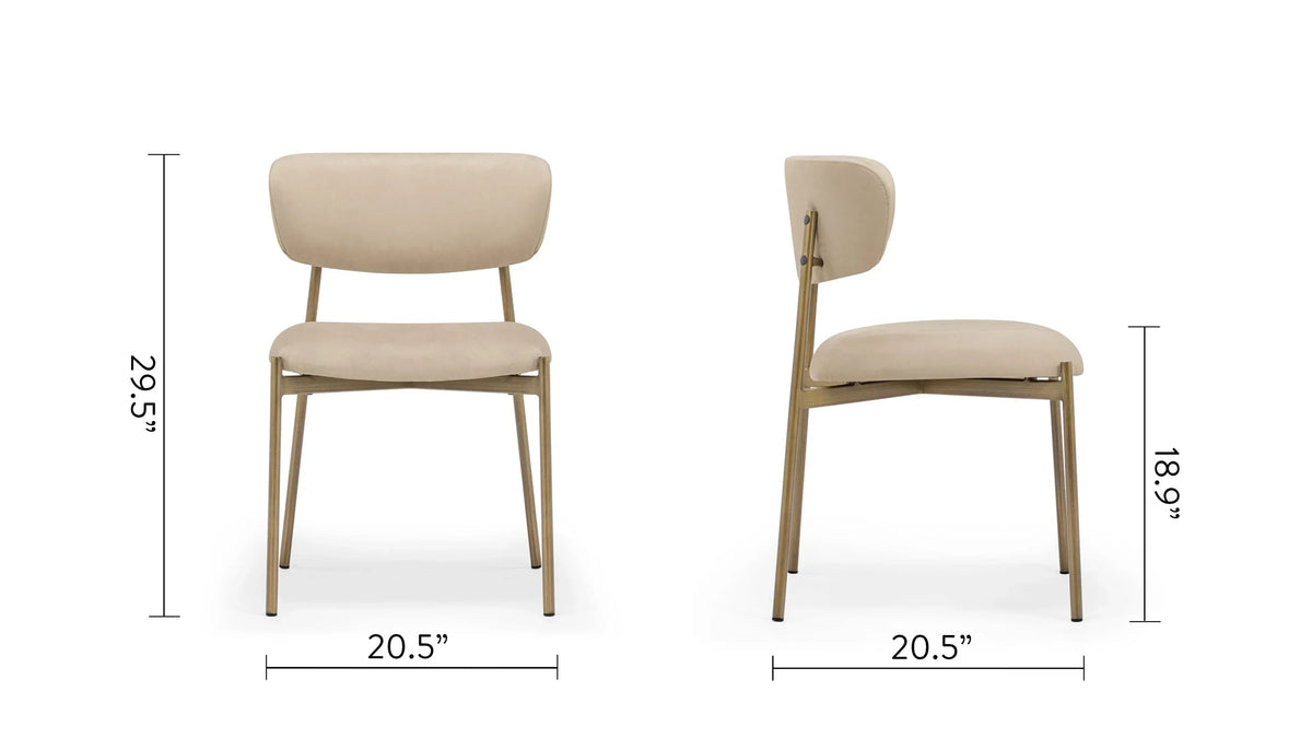 Metra™ dining chair | vegan friendly faux suede - chairs metra | modern | madorne