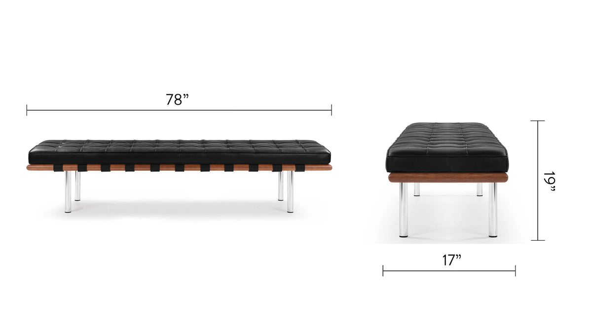 Midtown™ three-seater bench | tailored upholstery - benches & daybeds midtown | upholstered | madorne
