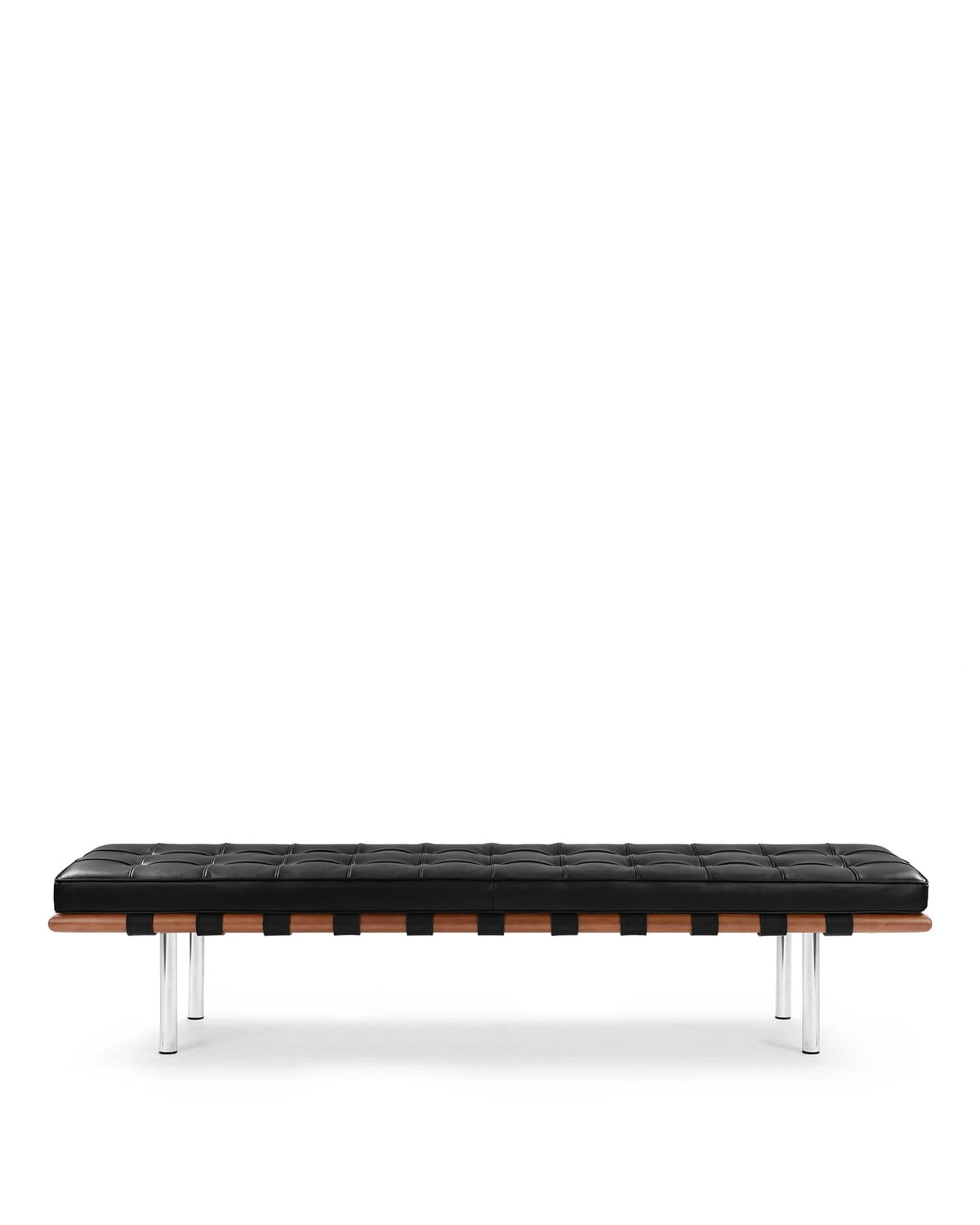 Midtown™ three-seater bench | tailored upholstery - midnight black premium leather - benches & daybeds midtown