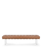 Midtown™ three-seater bench | tailored upholstery - tan premium leather - benches & daybeds midtown | upholstered